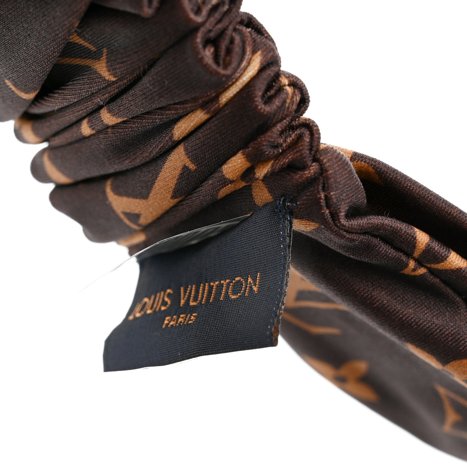 Louis Vuitton Silk Monogram Be Mindful Headband Brown 4 of 4