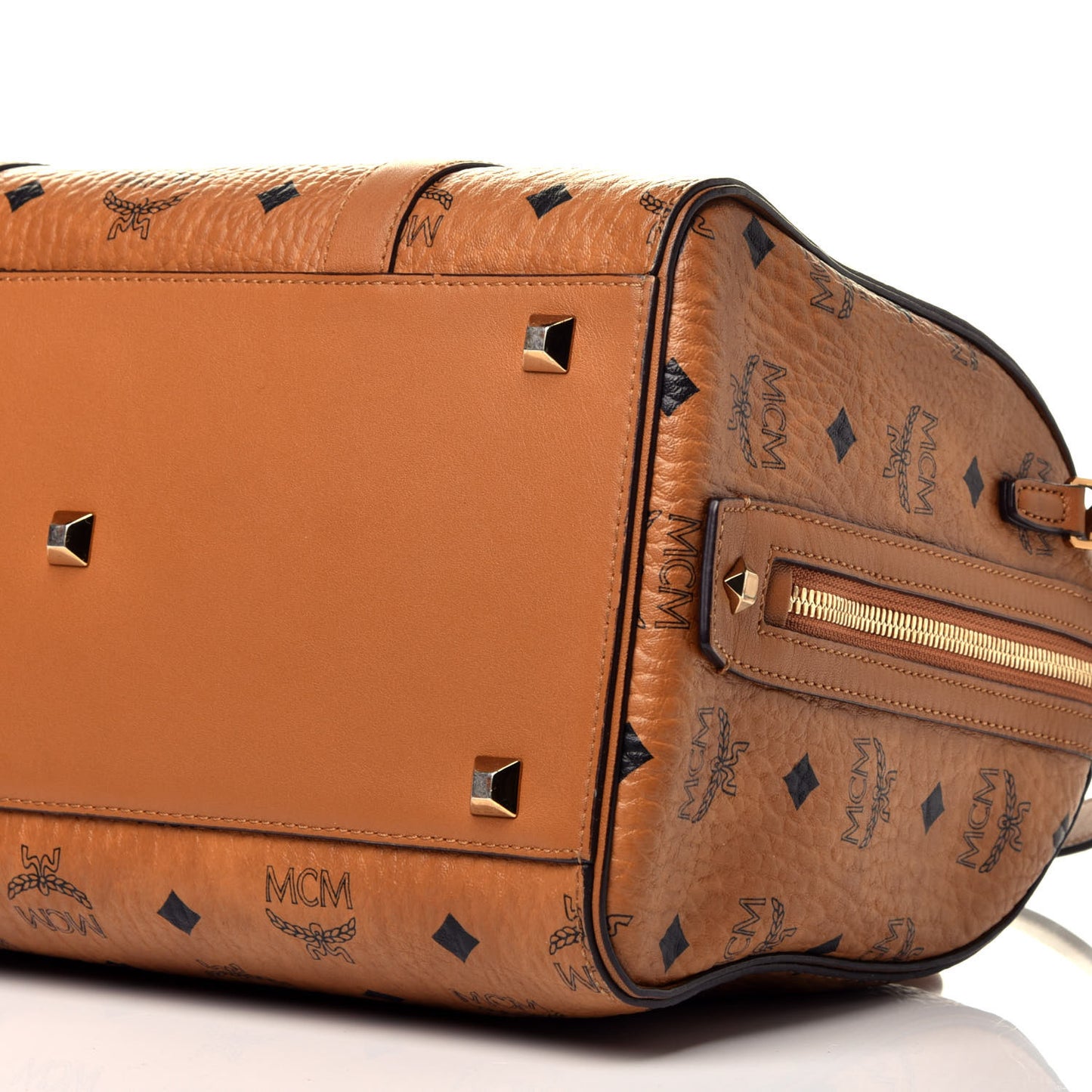 Visetos Signature Boston Bag Cognac