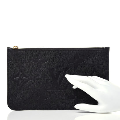 Louis Vuitton Empreinte Monogram Giant Neverfull MM Pochette Black 2 of 12