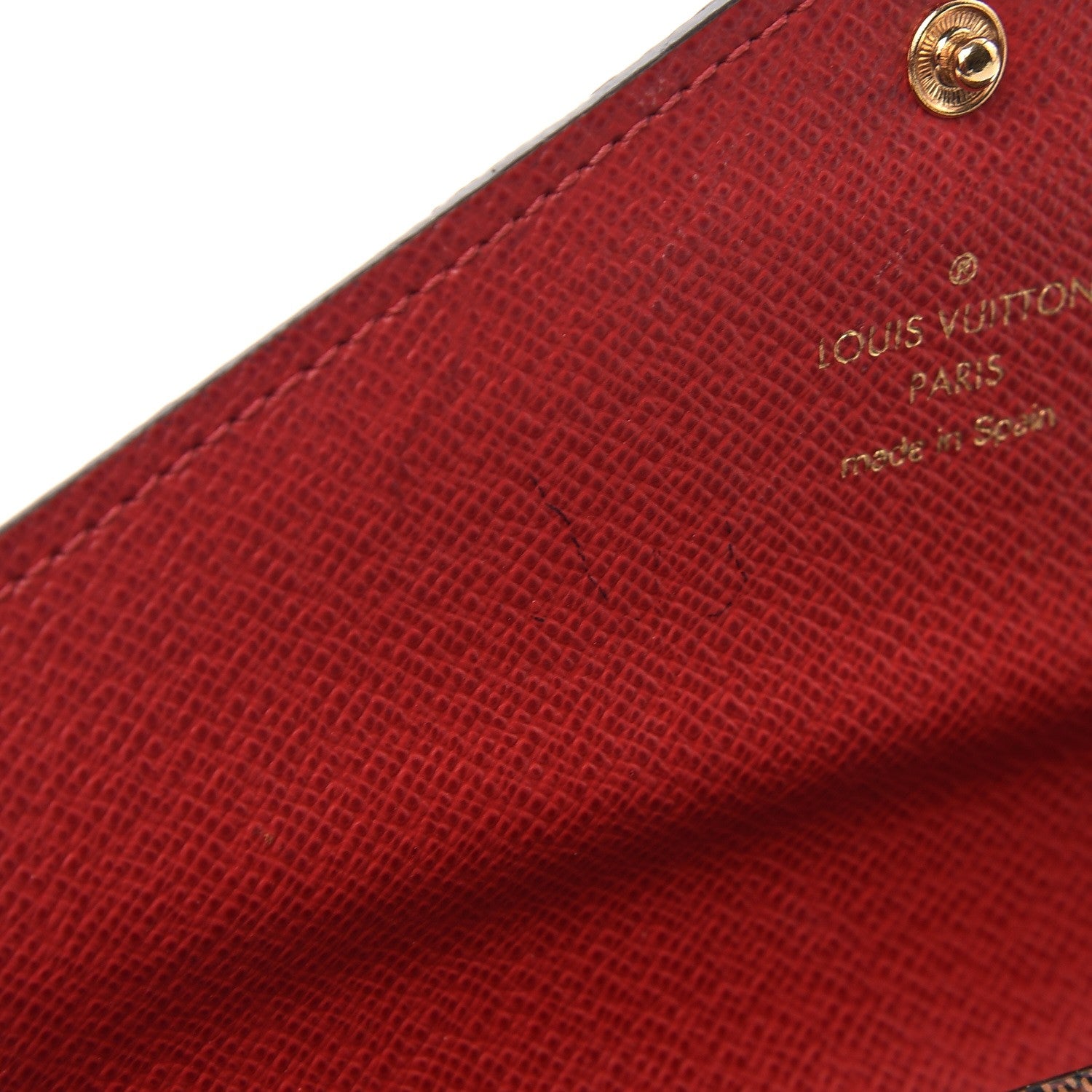 Louis Vuitton Damier Ebene Josephine Wallet Red 8 of 10