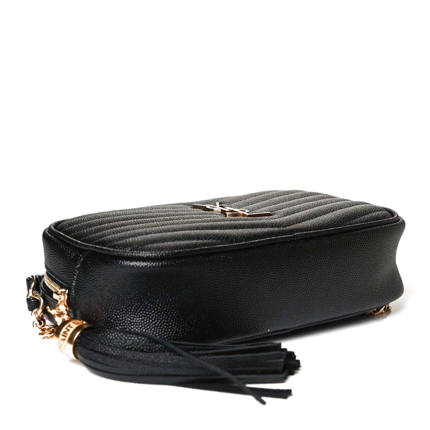 Saint Laurent Grain De Poudre Matelasse Monogram Mini Lou Camera Bag Black 4 of 13