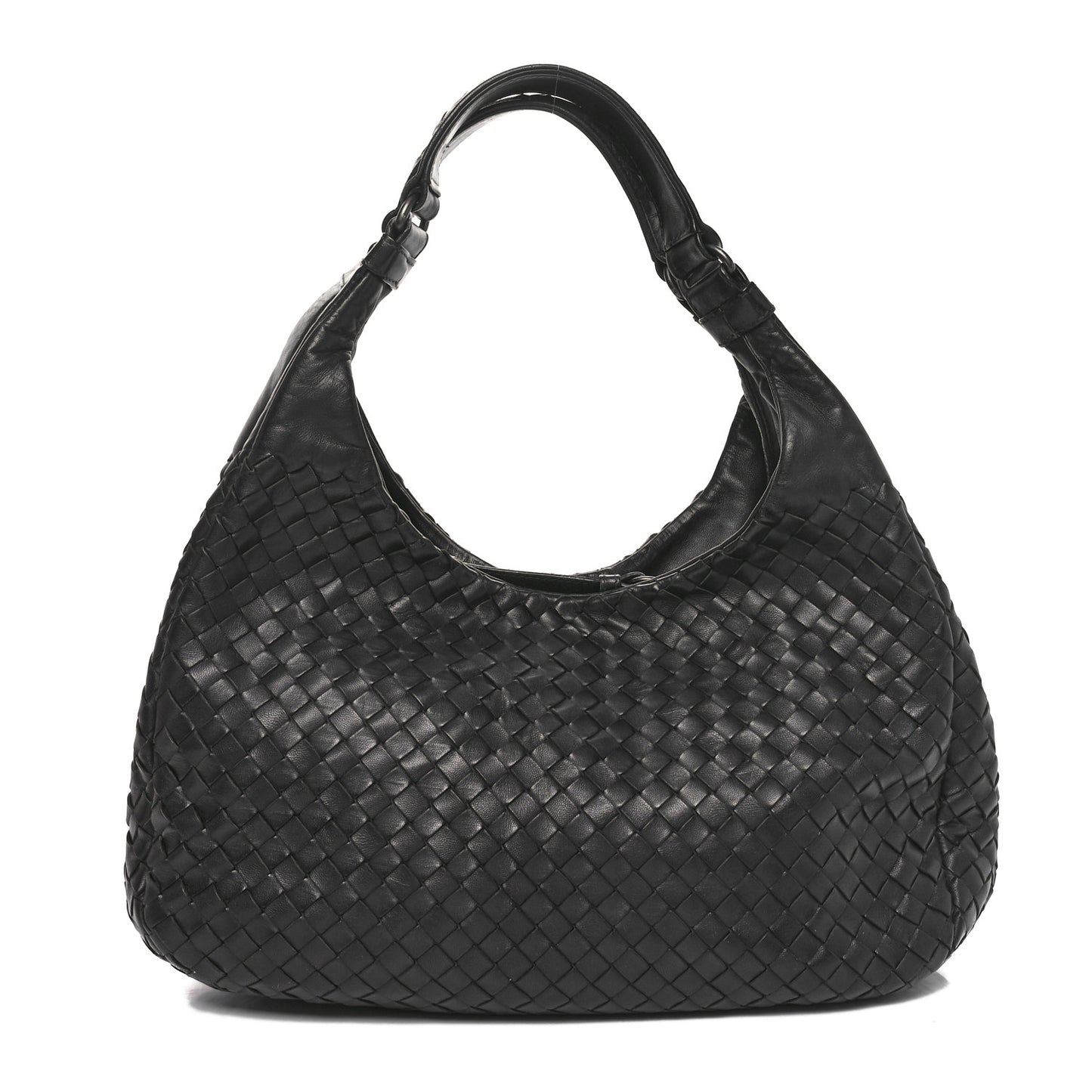 Nappa Intrecciato Medium Campana Hobo Black