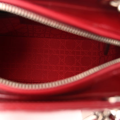 Christian Dior Patent Cannage Medium Lady Dior Red 5 of 11