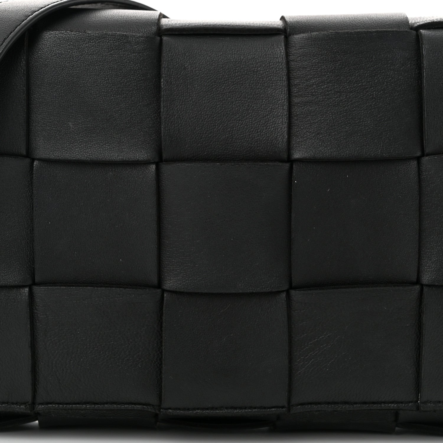 Bottega Veneta Lambskin Maxi Intrecciato Cassette Crossbody Bag Black 8 of 10