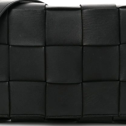 Bottega Veneta Lambskin Maxi Intrecciato Cassette Crossbody Bag Black 8 of 10