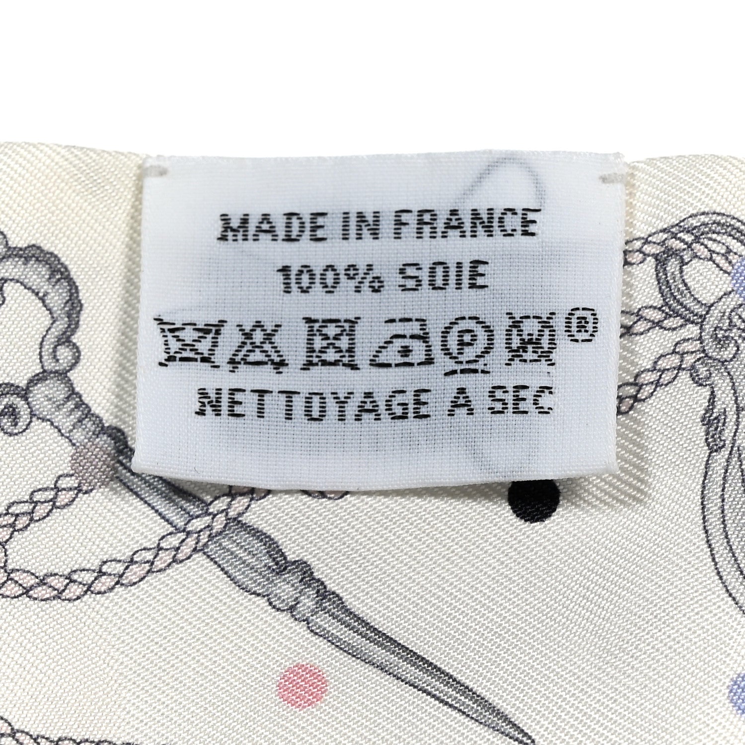 Hermes Silk Les Cles A Pois Twilly White Gris Acier 3 of 4