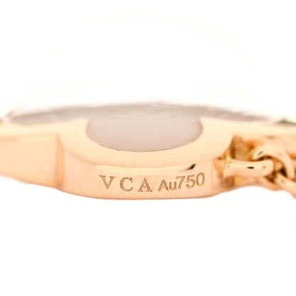 Van Cleef & Arpels 18K Yellow Gold Mother of Pearl Pure Alhambra Pendant Necklace 5 of 6