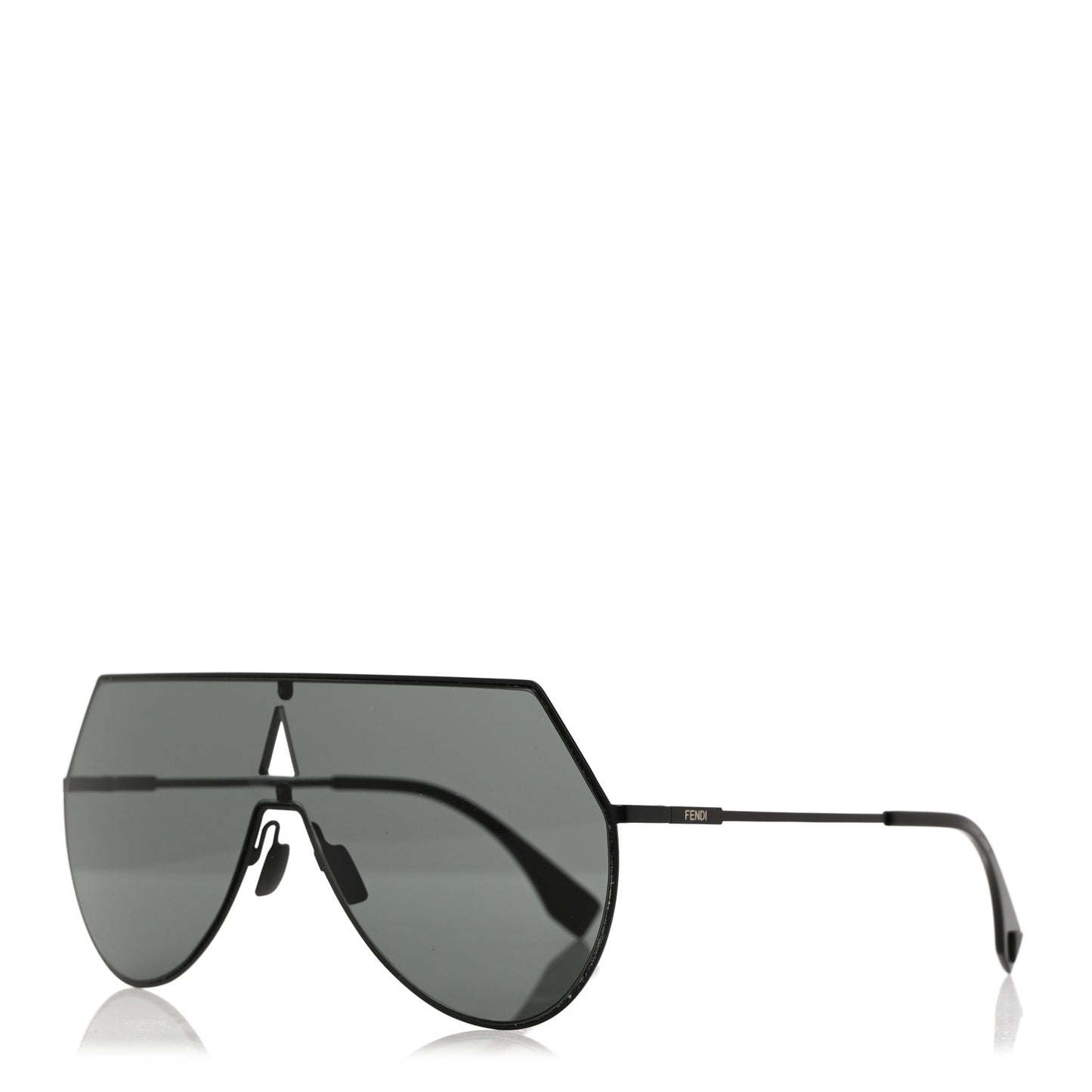 Metal Mirrored Eyeline Sunglasses FF 0193/S Black