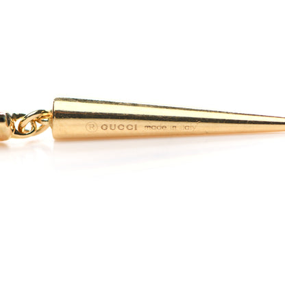 Gucci 18K Yellow Gold Amethyst Horsebit Spike Drop Earrings 4 of 5