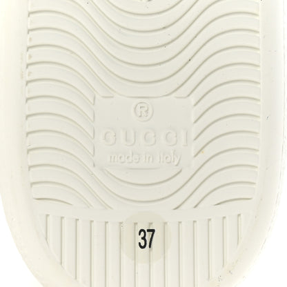 Gucci Calfskin Interlocking G Perforated Womens Ace Sneakers 37 White Grey Sky 7 of 10