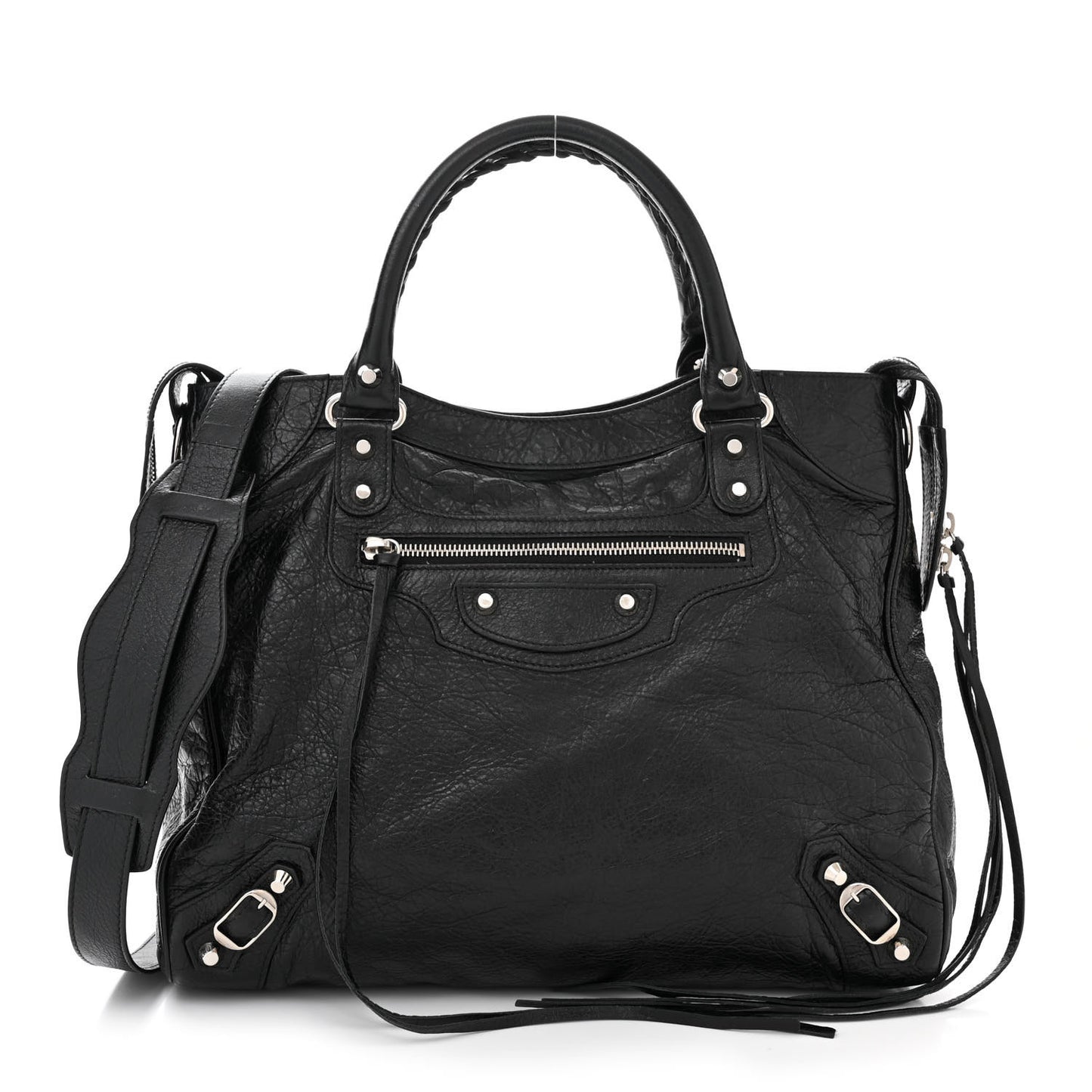 Agneau Classic Silver Hardware Velo Black