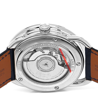 Hermes Stainless Steel Alligator 43mm Arceau Grande Lune Automatic Watch Bleu Abysse 5 of 5