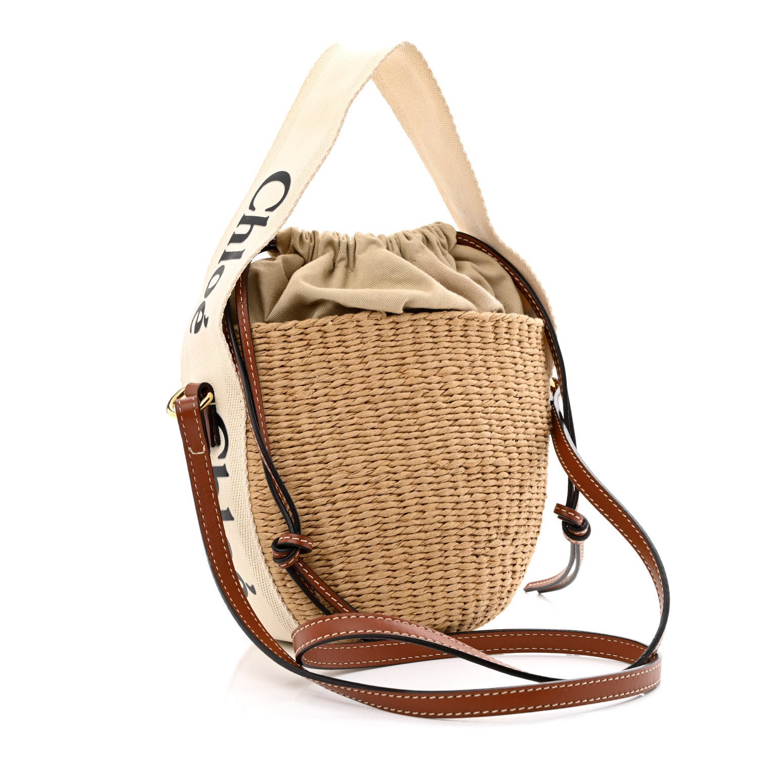 Chloe Natural Woven Fiber Small Woody Basket 3 of 11