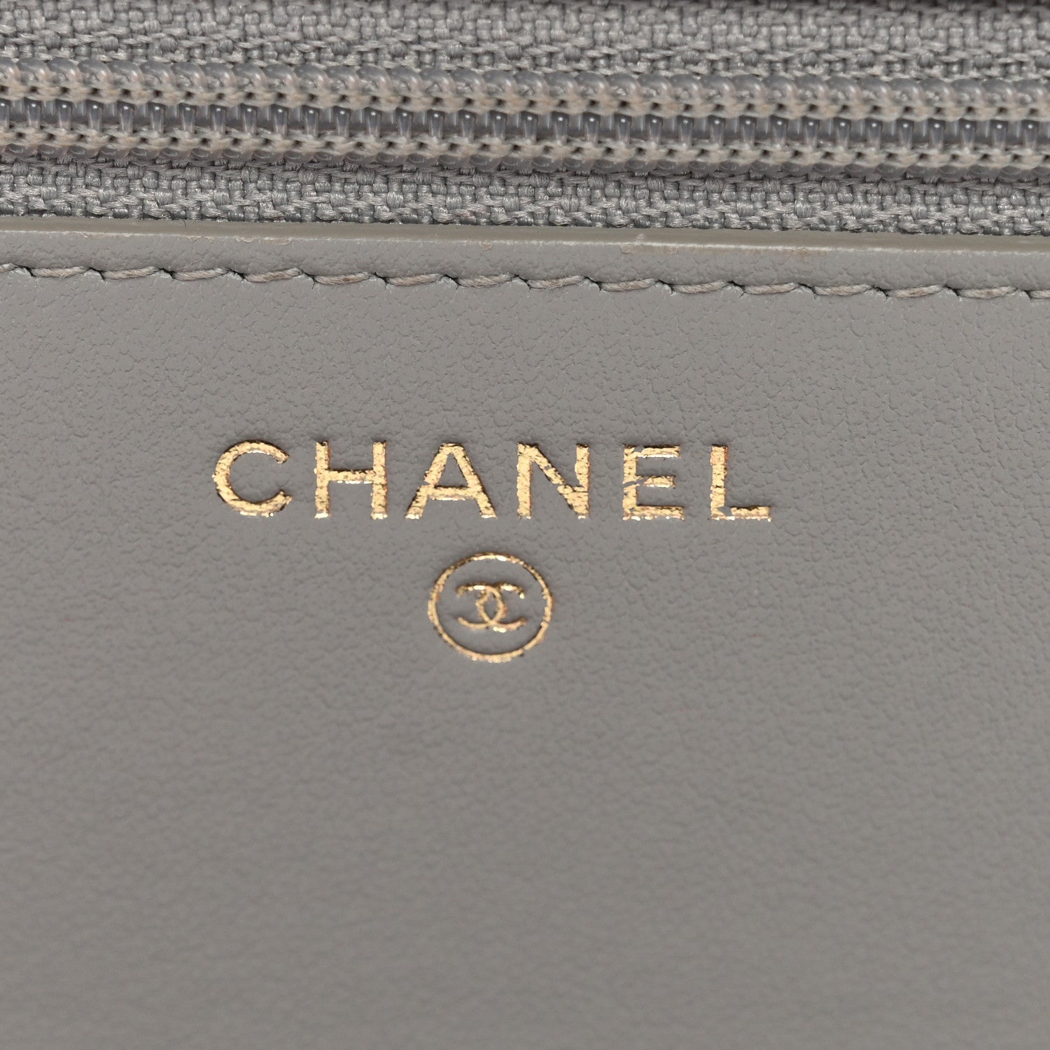 Chanel Caviar Quilted Boy Wallet On Chain WOC Grey 6 of 17