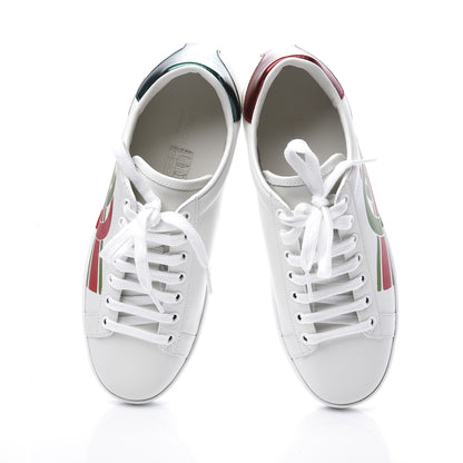 Gucci Calfskin Interlocking G Womens New Ace Sneakers 36.5 White Red Flame Green 5 of 11
