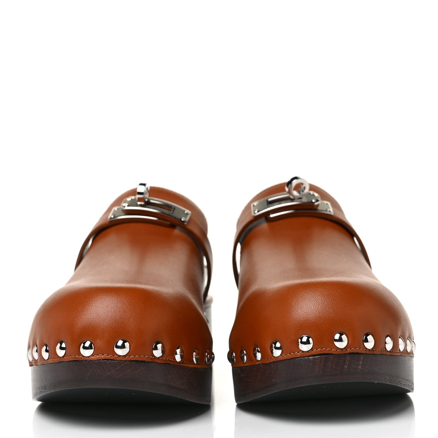 Hermes Calfskin Calya Mules 37 Naturel 2 of 8