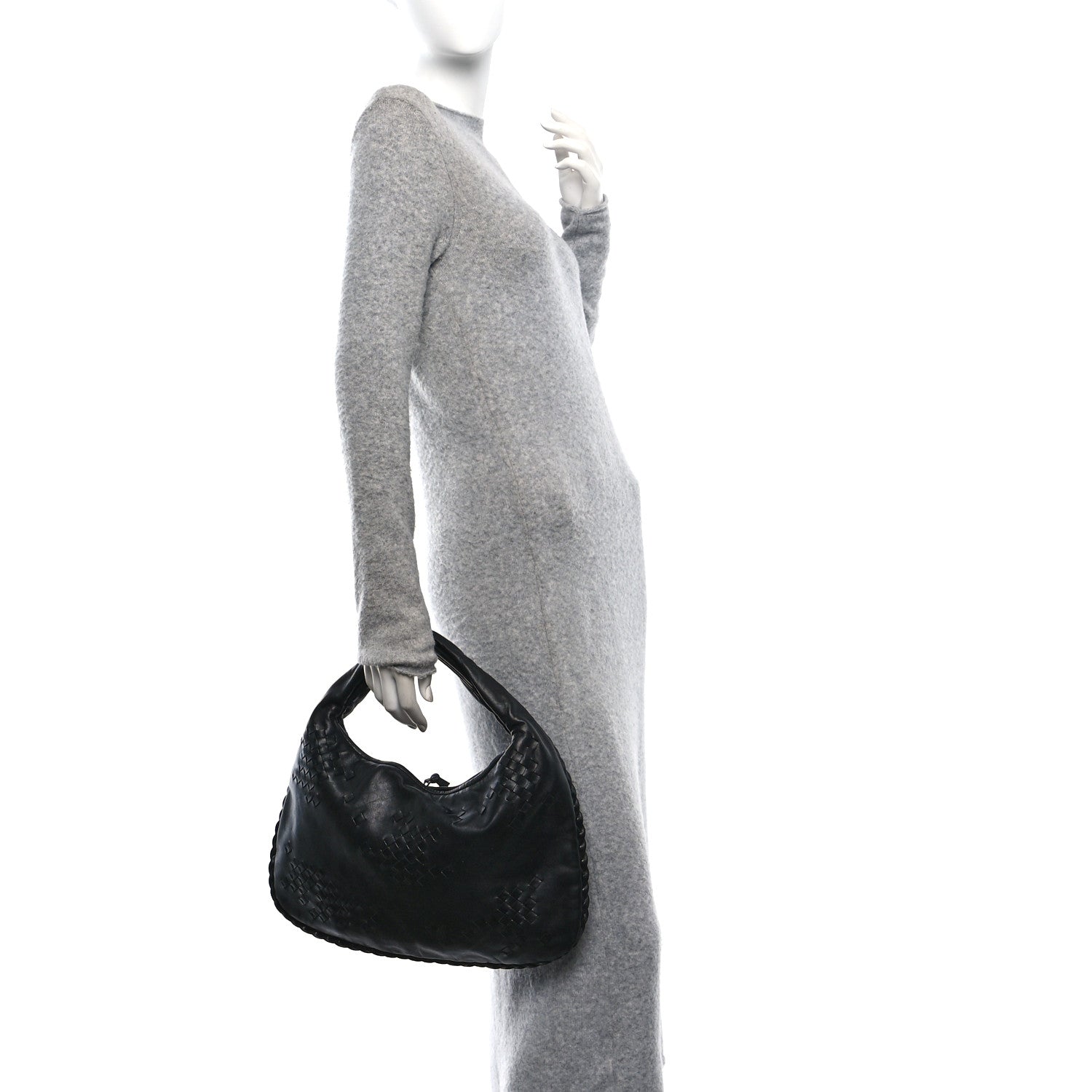 Bottega Veneta Nappa Intrecciato Patchwork Medium Hobo Black 2 of 10