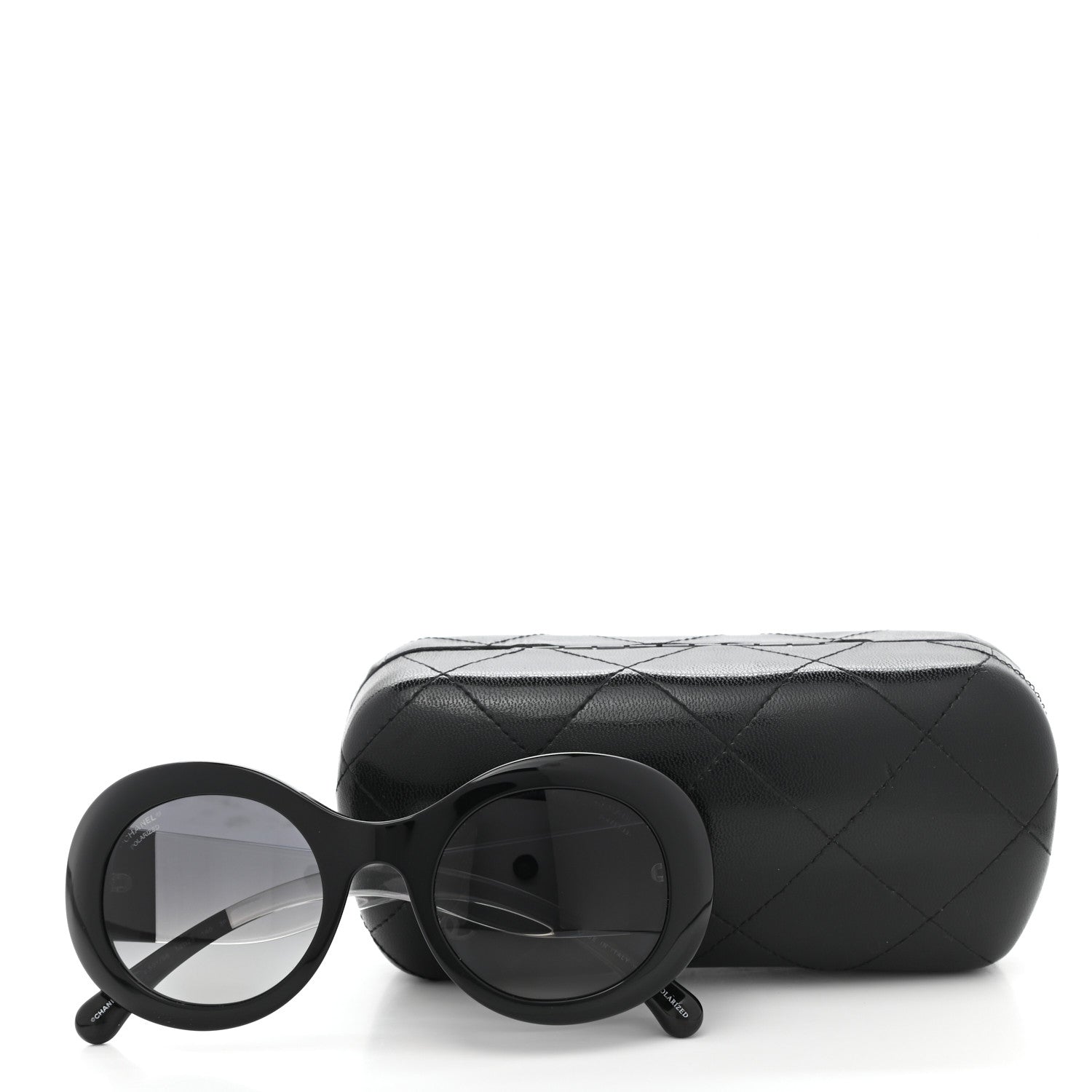 Chanel Signature Oval Polarized Sunglasses 5265 Black 8 of 8