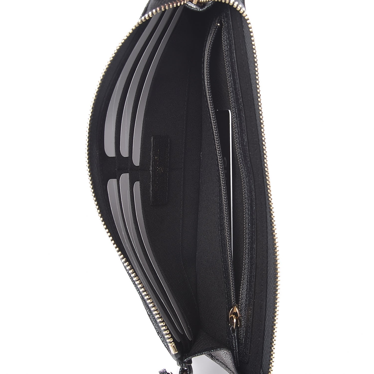 Chanel Iridescent Caviar Quilted Classic Pouch With Handle Black 5 of 8