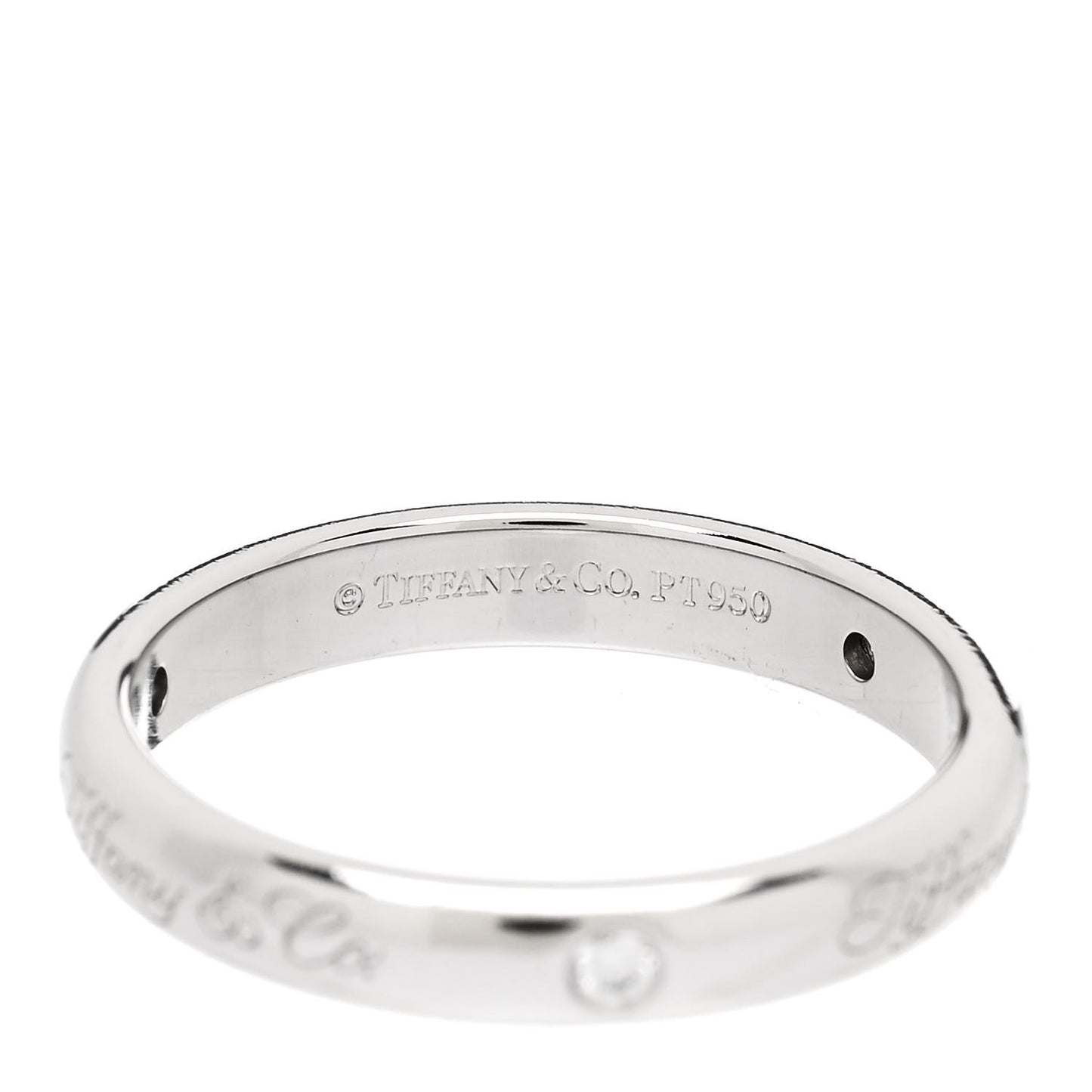 Platinum Diamond 3mm Notes Ring 49 5