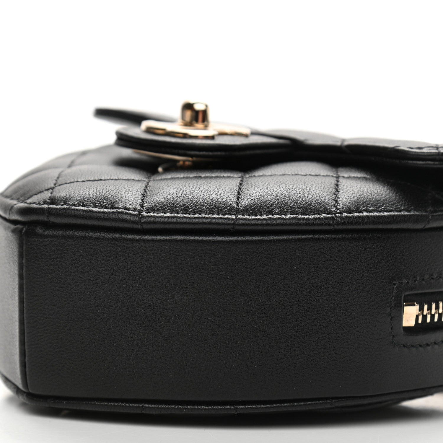 Chanel Lambskin Quilted CC In Love Heart Clutch With Chain Black 10 of 11
