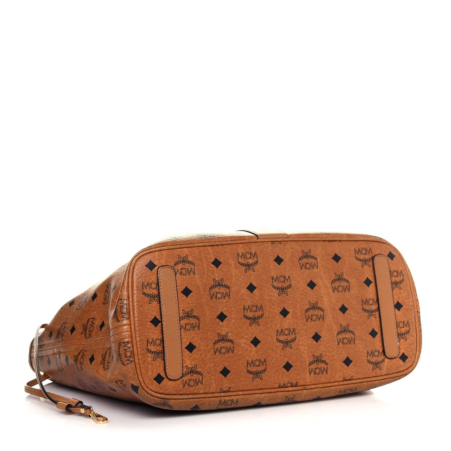 MCM Visetos Medium Liz Reversible Shopper Tote Cognac 4 of 21