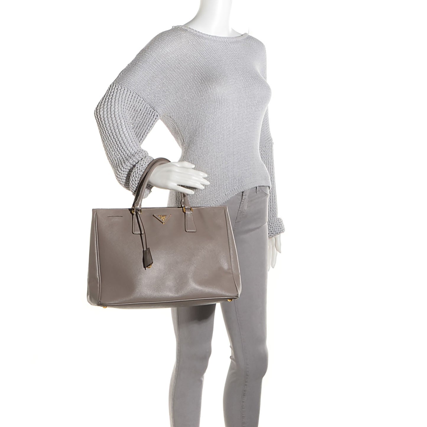 Saffiano Lux Large Tote Argilla