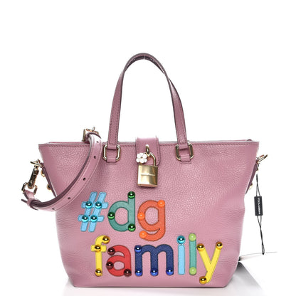 Dolce & Gabbana Textured Calfskin Patchwork Family Tote Rosa Poudre 1 of 8