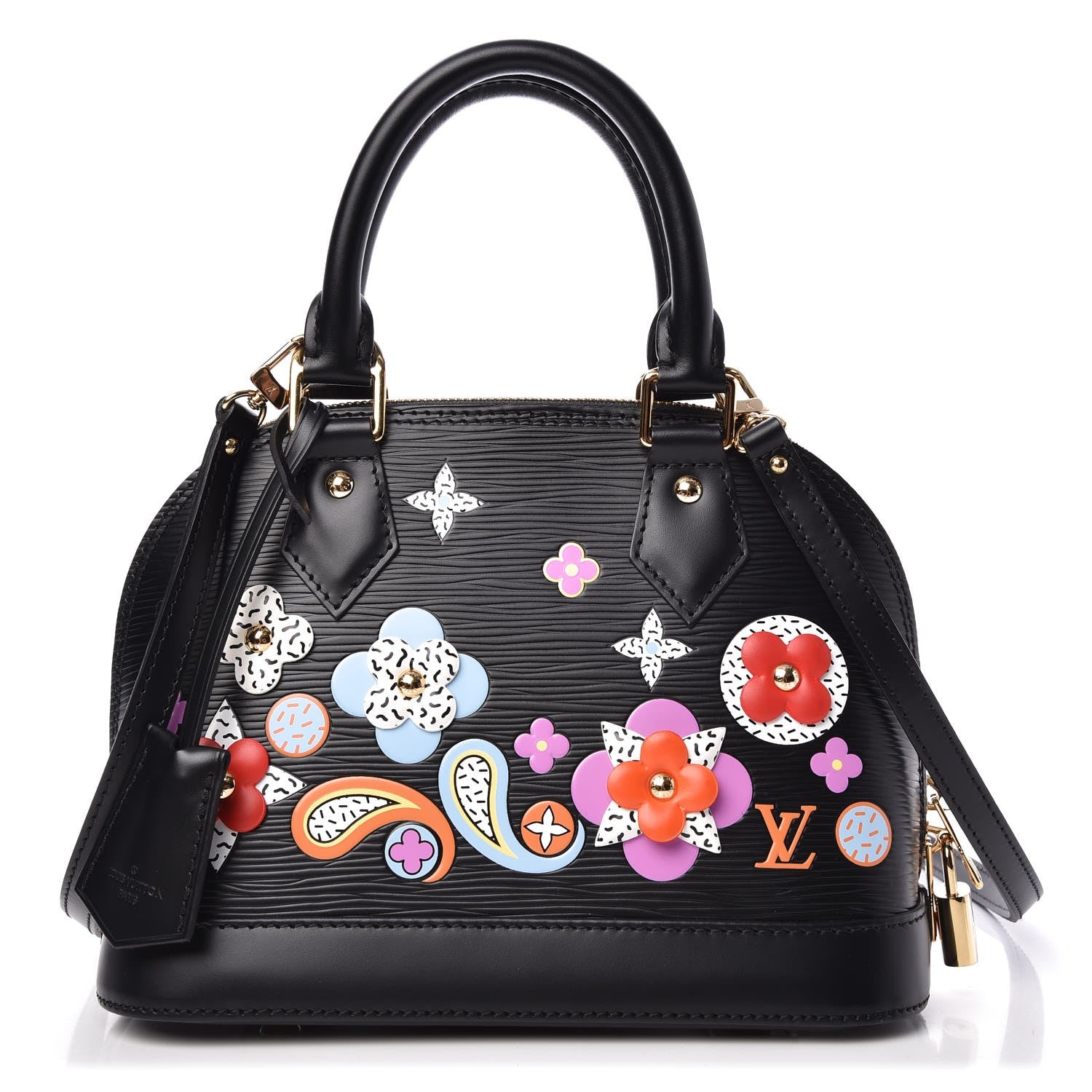 Louis Vuitton Epi Blooming Flowers Alma BB Black 1 of 7
