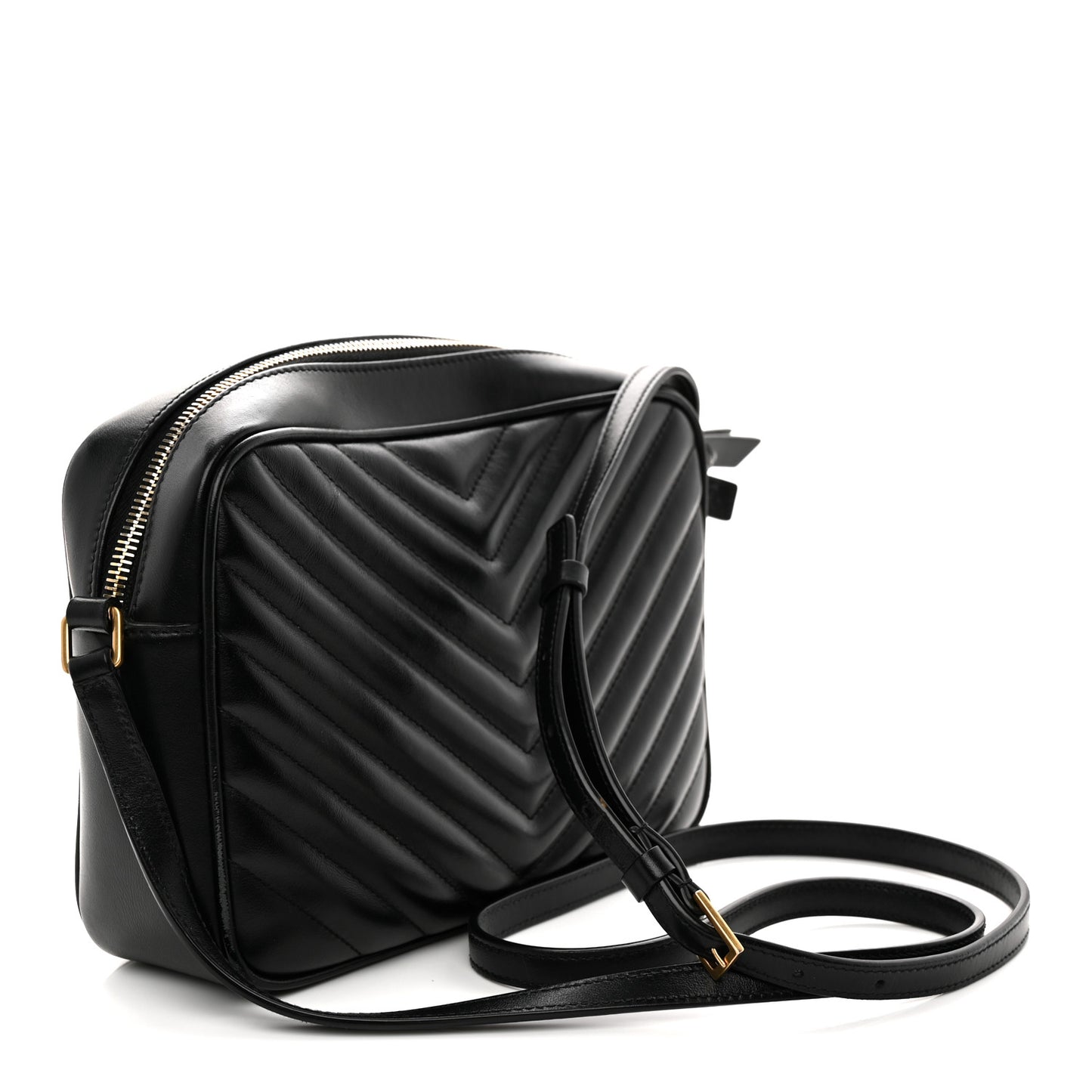 Calfskin Matelasse Monogram Lou Camera Bag Black