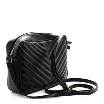 Saint Laurent Calfskin Matelasse Monogram Lou Camera Bag Black 3 of 13