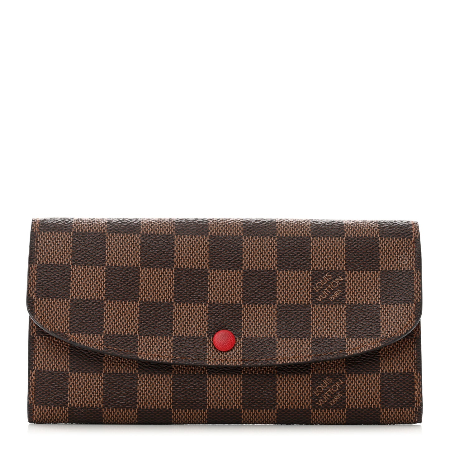 Damier Ebene Emilie Wallet Red