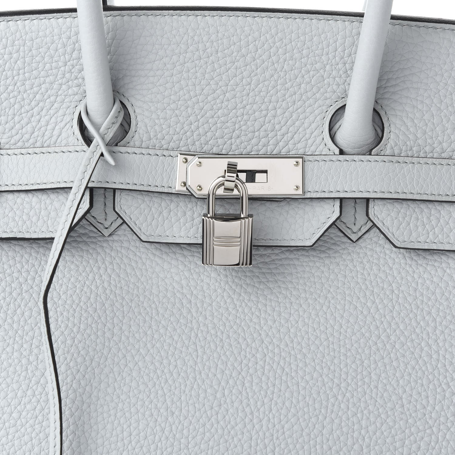 Hermes Taurillon Clemence Birkin 35 Bleu Pale 10 of 11