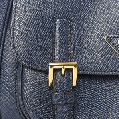 Prada Saffiano Lux Messenger Bag Baltico 12 of 16