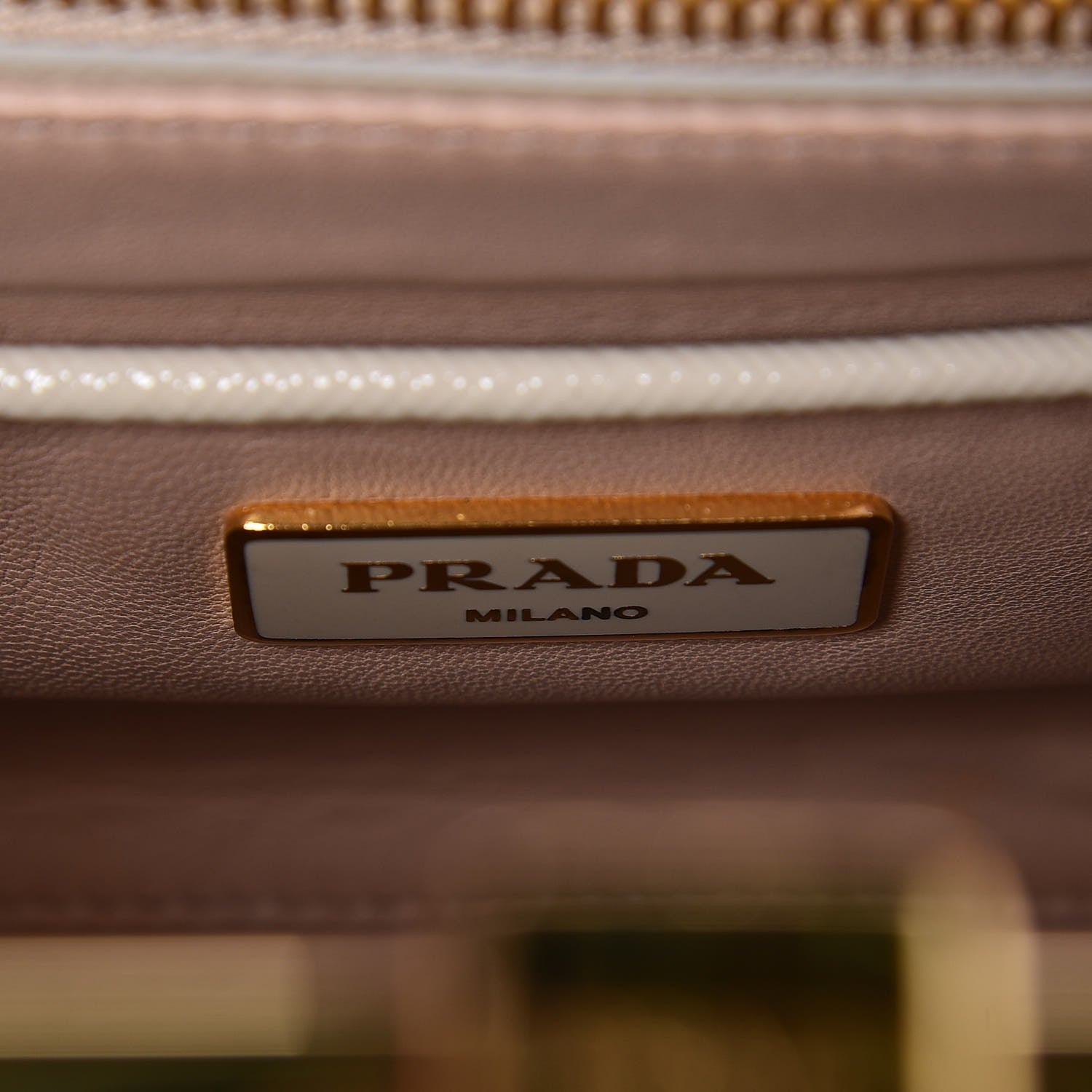 Prada Saffiano Vernice Crystal Pyramid Bag Platino 6 of 8