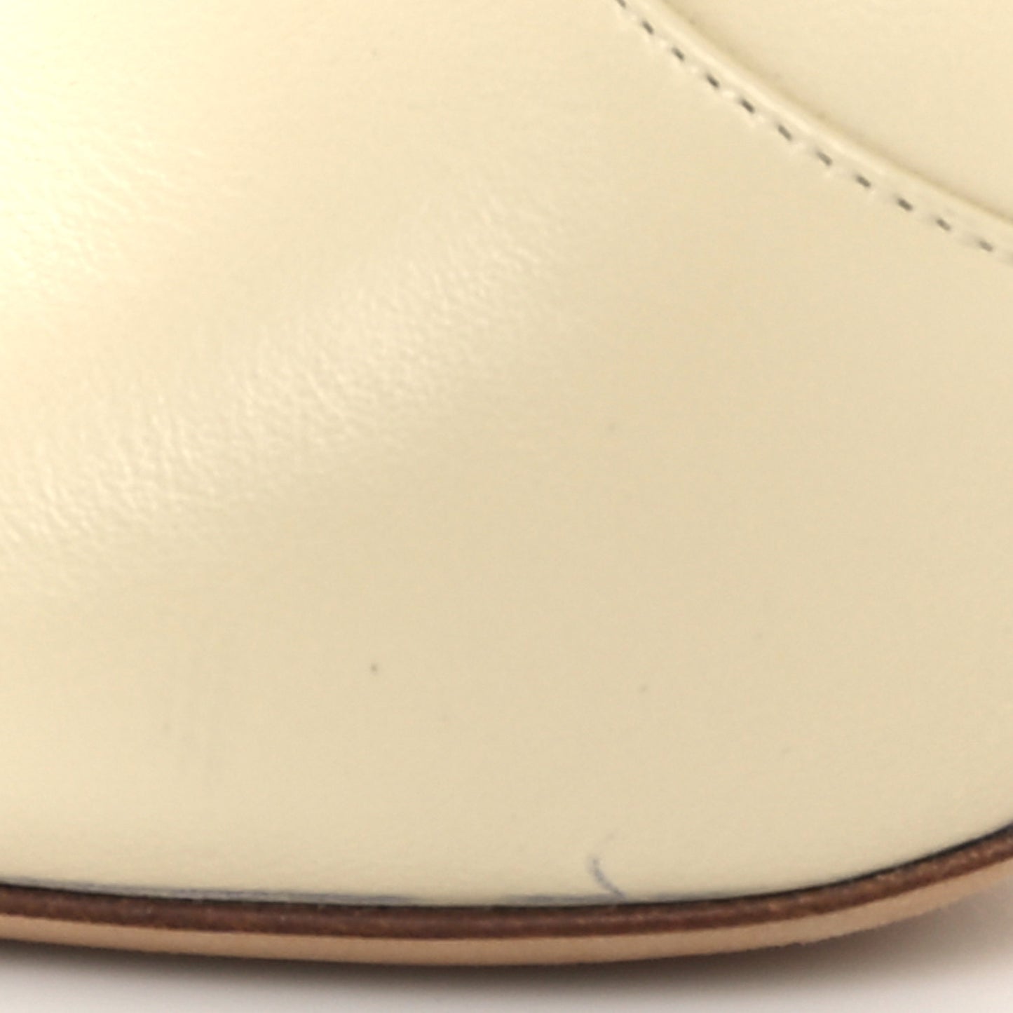 Calfskin Knee High Skinny Boots 36 Eggshell