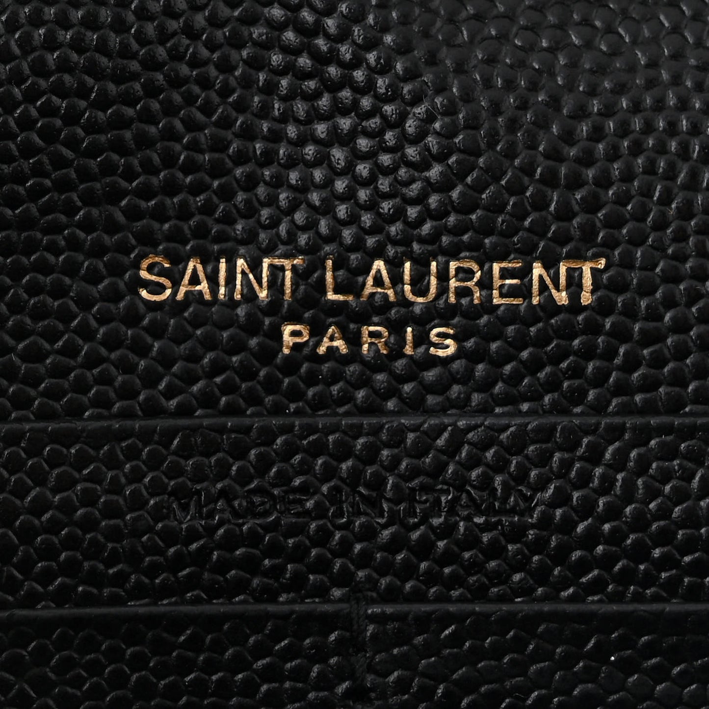 Grain De Poudre Matelasse Chevron Monogram Chain Wallet Black