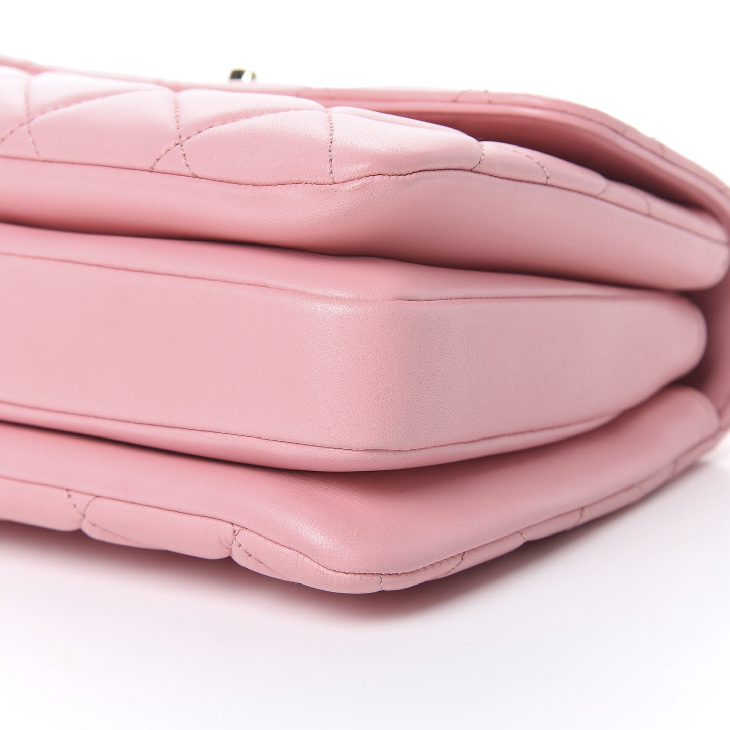 Lambskin Quilted Small Trendy CC Flap Dual Handle Bag Pink
