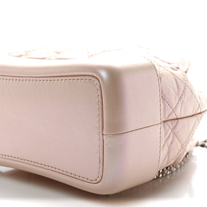 Chanel Iridescent Aged Calfskin Quilted Small Gabrielle Backpack Pink 10 of 10