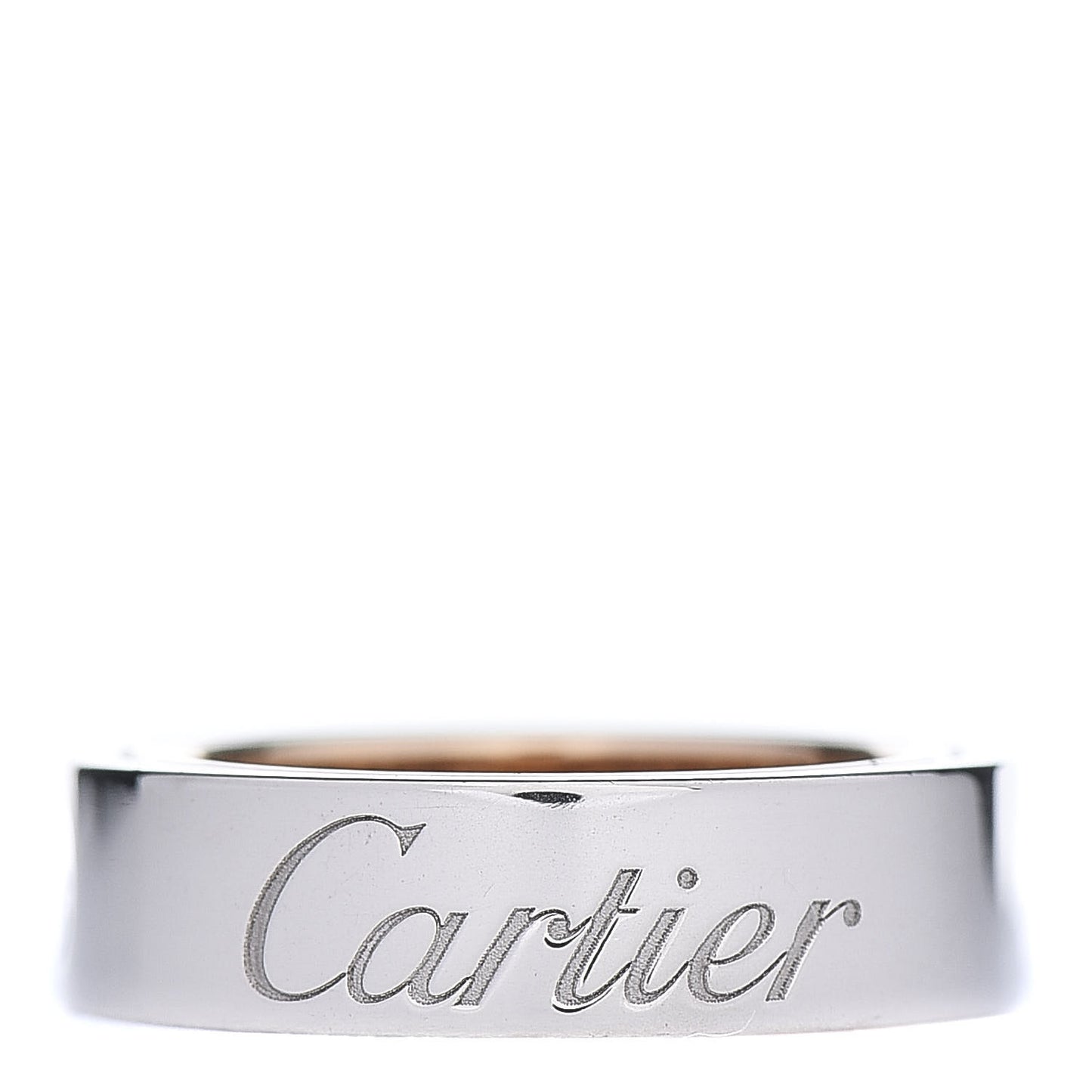 18K White Pink Gold 5.5mm Astro LOVE Ring 48 4.5