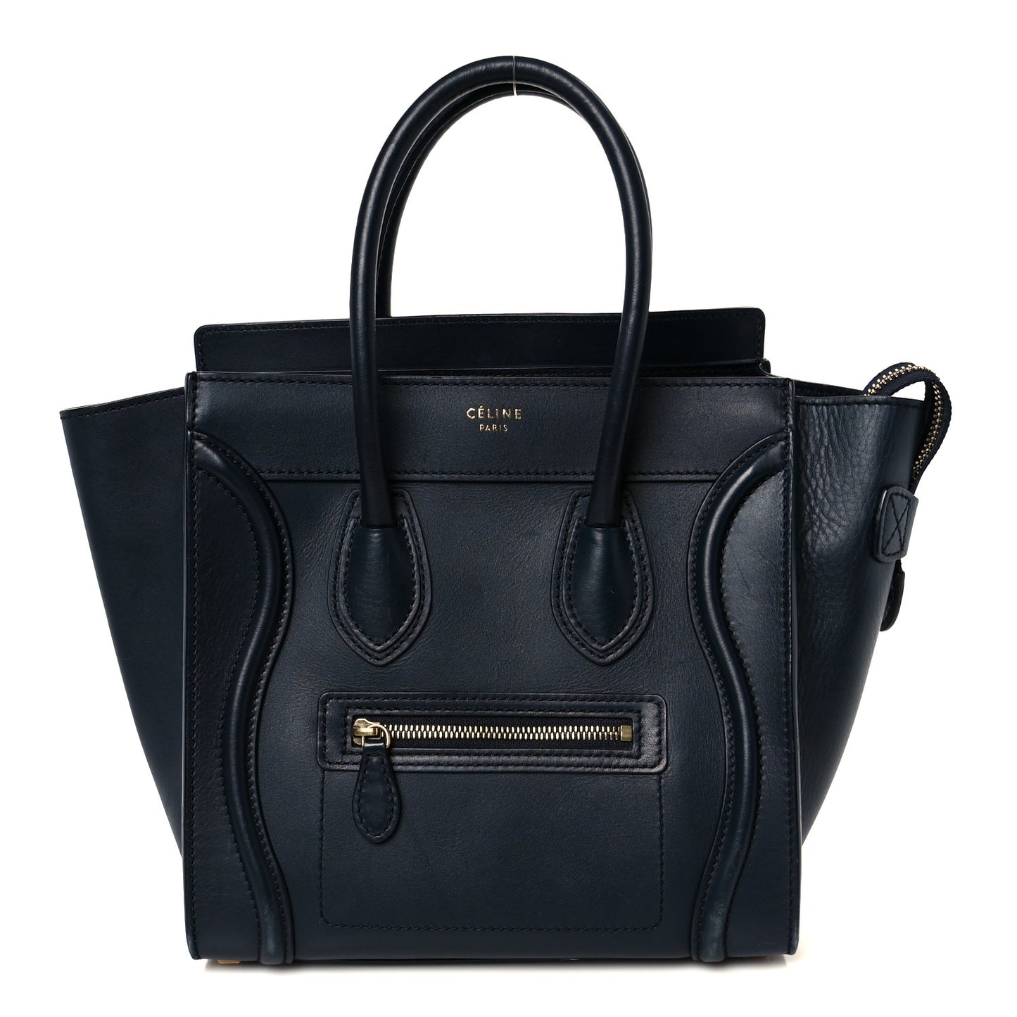 Smooth Calfskin Micro Luggage Navy Blue