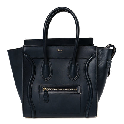 Celine Smooth Calfskin Micro Luggage Navy Blue 1 of 13