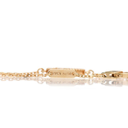 Van Cleef & Arpels 18K Yellow Gold Mother of Pearl Sweet Alhambra Butterfly Bracelet 4 of 5