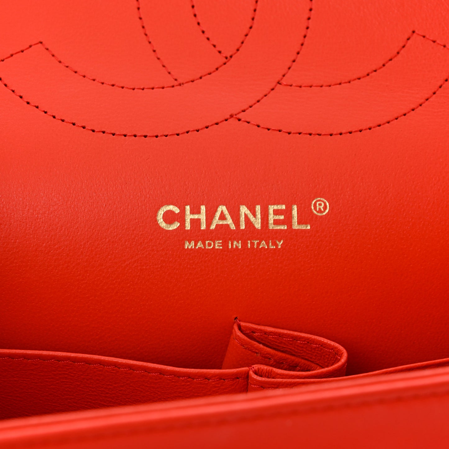 Lambskin Quilted Jumbo Double Flap Red