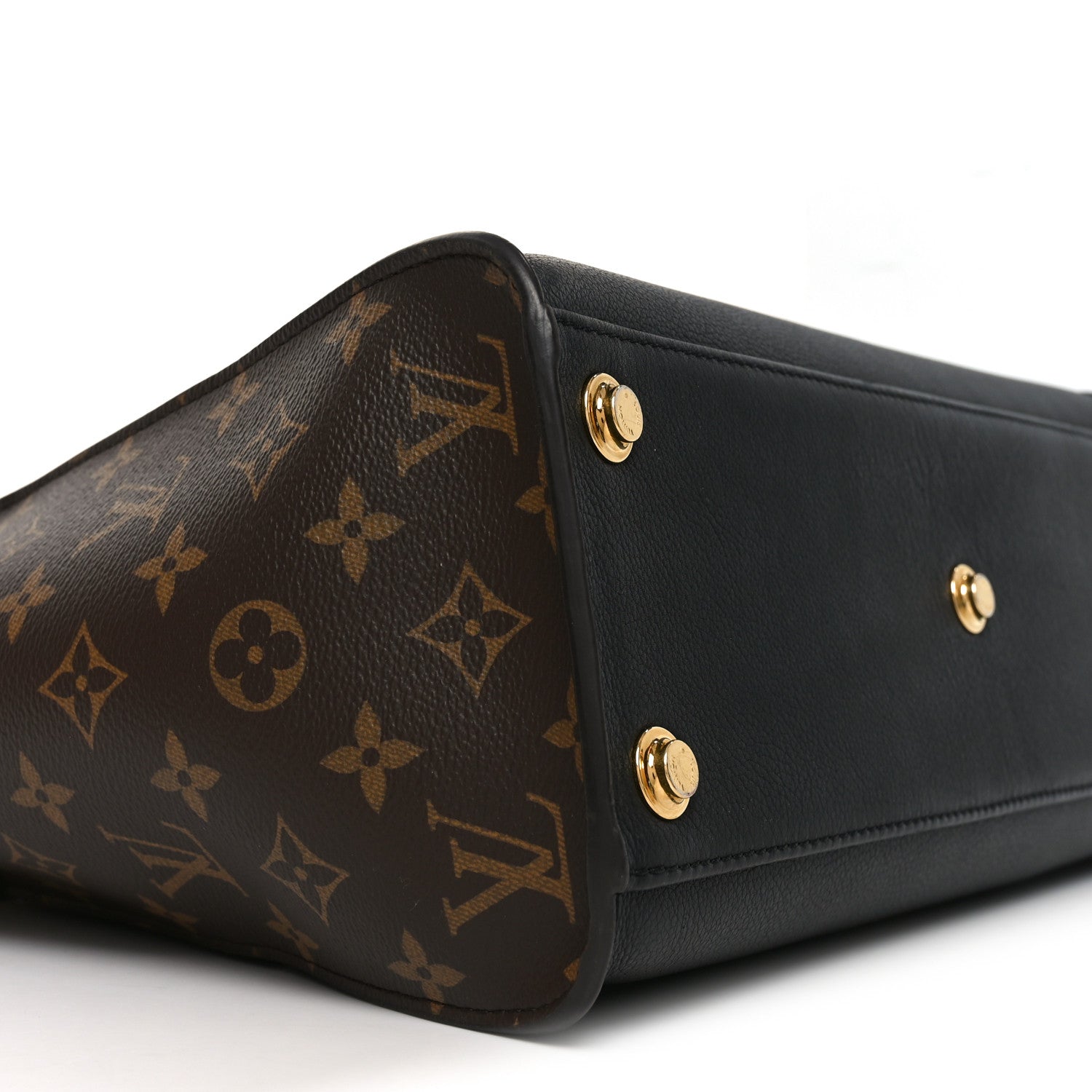 Louis Vuitton Calfskin Monogram On My Side MM Black 8 of 10