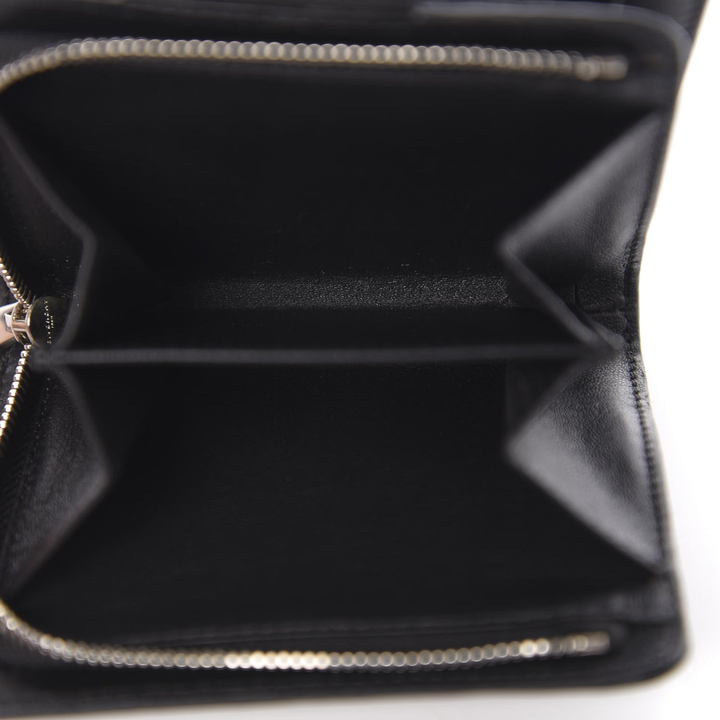 Sugar Goatskin Compact Wallet Black