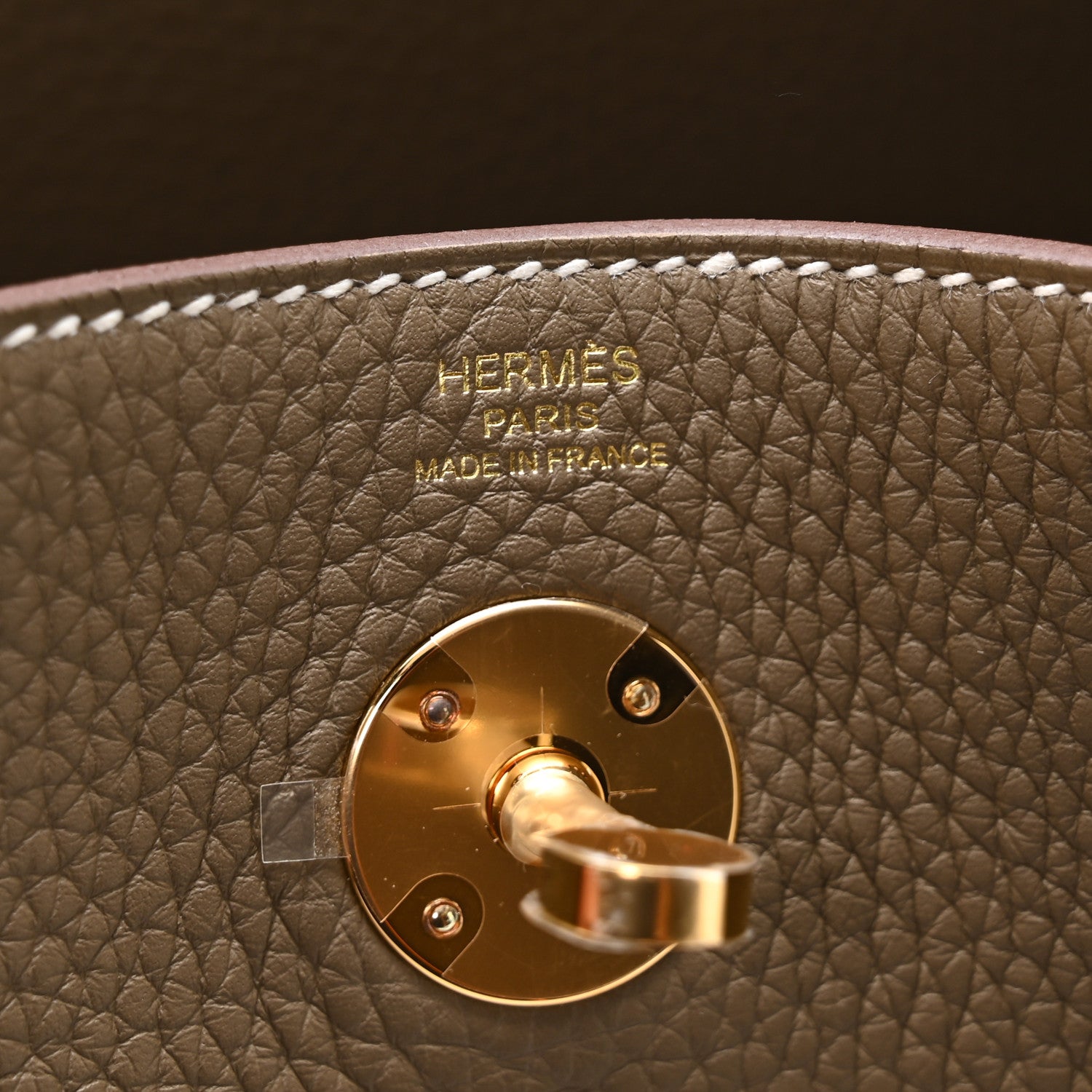Hermes Taurillon Clemence Lindy 26 Etoupe 5 of 10