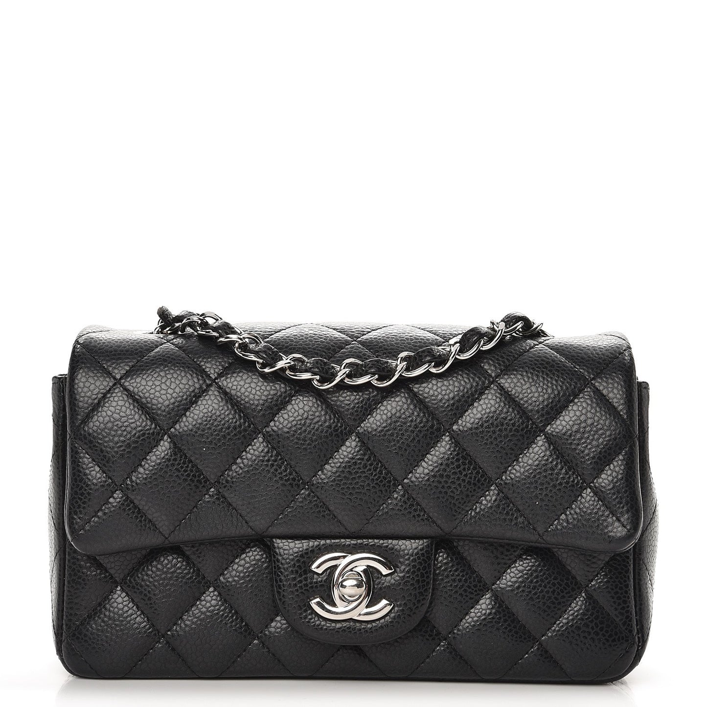 Caviar Quilted Mini Rectangular Flap Black