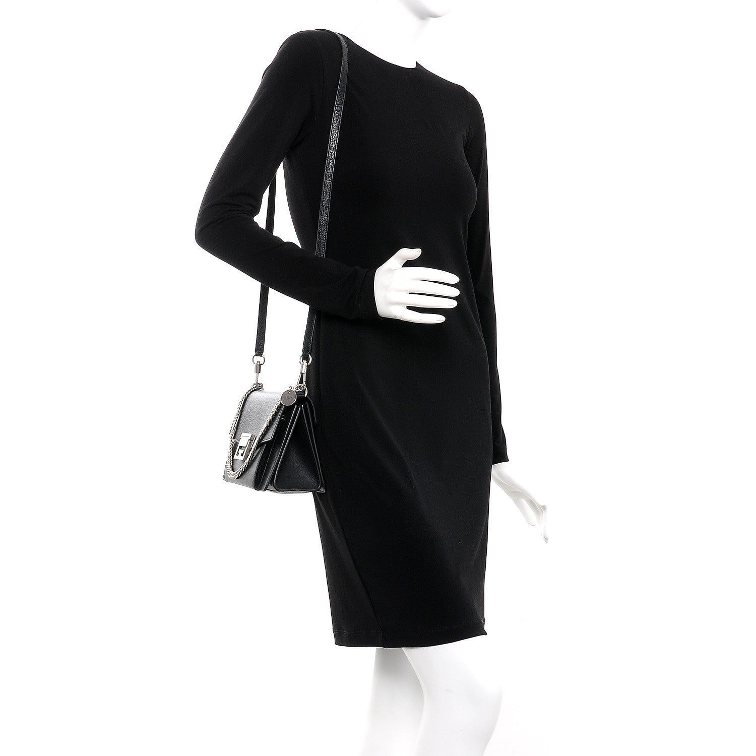 Givenchy Goatskin Small GV3 Shoulder Bag Black 2 of 7
