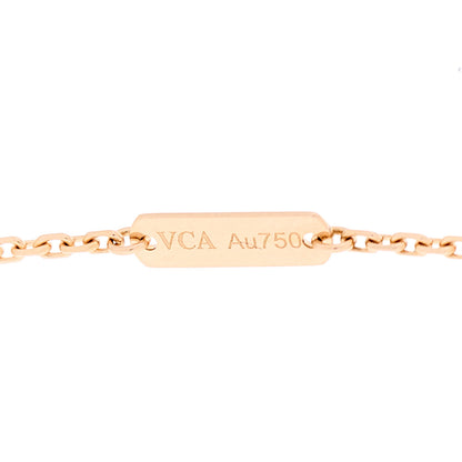 Van Cleef & Arpels 18K Rose Gold Gray Mother of Pearl Vintage Alhambra Pendant Necklace 3 of 4